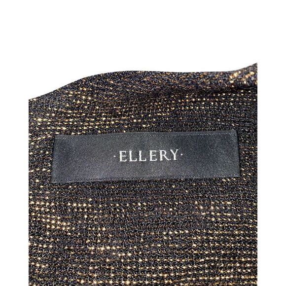 Pre Loved Ellery Vintage Glitter Bell Sleeve Top Women black T-Shirts - Picture 4 of 8